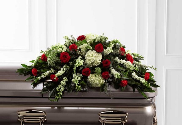 Sincerity Casket Spray from Fabbrini's Flowers in Hoffman Estates, IL